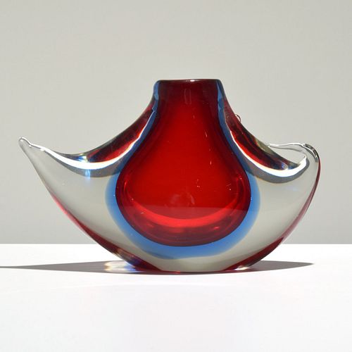 Murano "Sommerso" Vase/Vessel, Manner of Flavio Poli