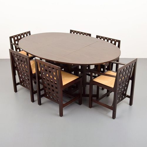 Charles Rennie Mackintosh Dining Table & 6 Chairs