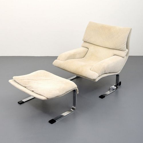 Giovanni Offredi "Wave" Lounge Chair & Ottoman