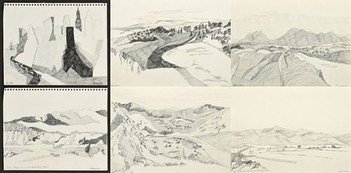6 Dan Gladwell Landscape Drawings