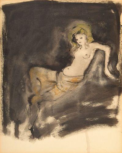 Horst Janssen Drawing, Female Nude