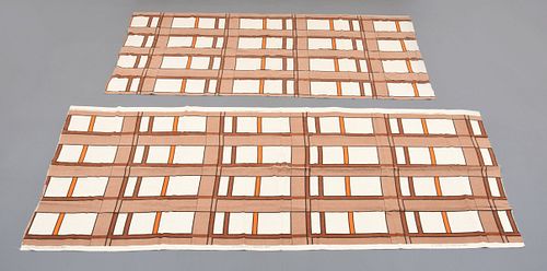 2 Frank Lloyd Wright "Taliesin" Textile/Fabric Panels