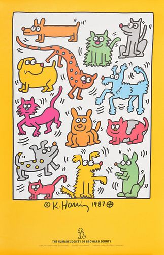 Keith Haring "Humane Society" Poster