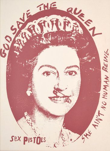 Jamie Reid "God Save the Queen" Sex Pistols Poster