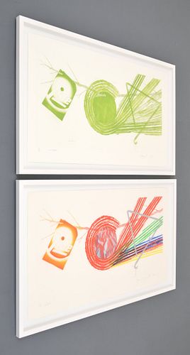 2 James Rosenquist "Spokes" Etchings, Signed Editions