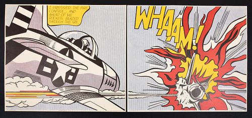 Roy Lichtenstein "Whaam!" Diptych, Signed Edition