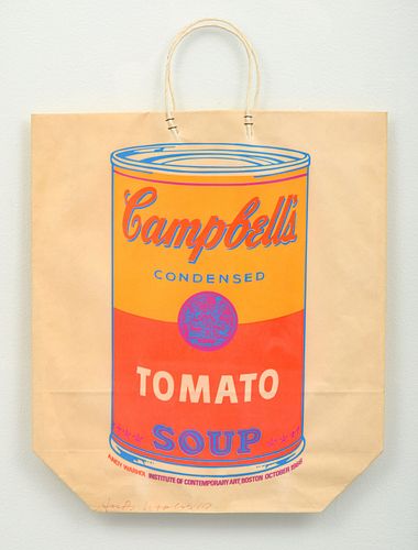 Andy Warhol Campbellâ€™s Soup Shopping Bag, Signed