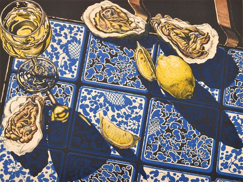 Jack Beal "Oysters..." Lithograph, Signed Edition