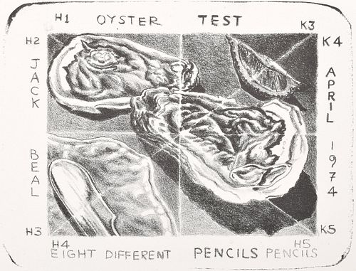 Jack Beal "Oyster Test" Lithograph, Signed Edition