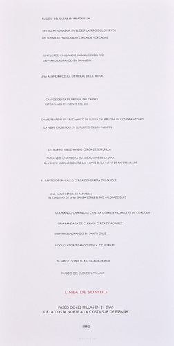Large Richard Long "Linea de Sonido" Screenprint