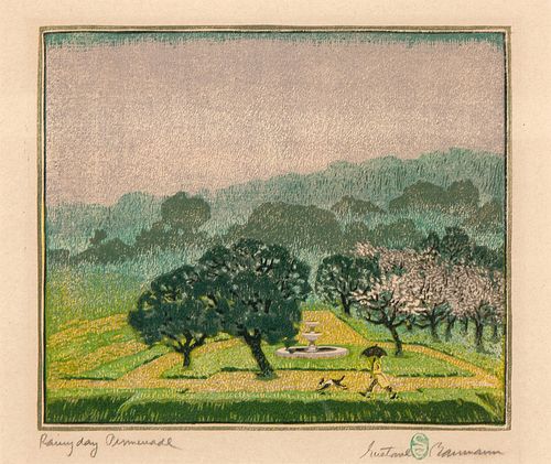 Gustave Baumann, Rainy Day Promenade, 1917