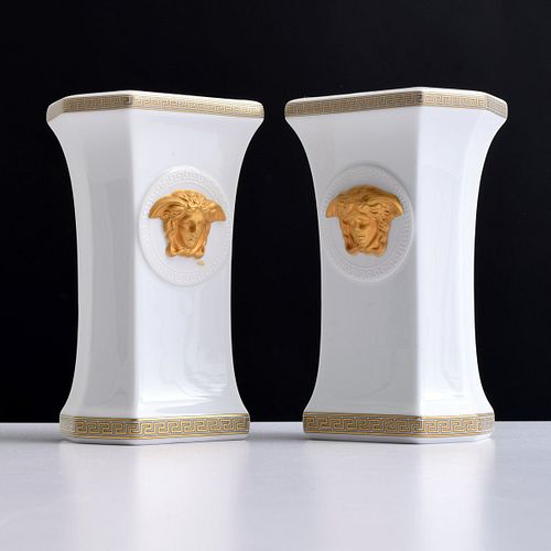 Pair of Versace "Gorgona Medusa" Vases