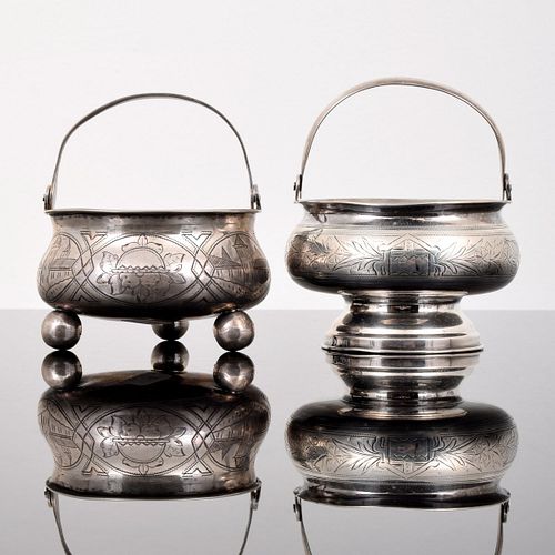 2 Russian Silver Handled Baskets