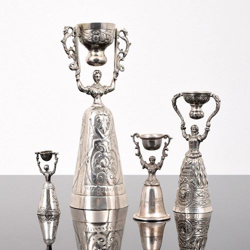4 Sterling Silver Wedding Wager Cups