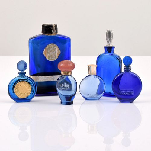 6 Perfume Bottles; Bourjois, Rochas, Je Riviens...