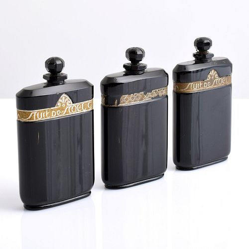 3 Baccarat for Caron "Nuits de Noel" Perfume Bottles