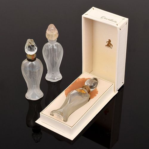 3 Baccarat for Guerlain "Liu" Perfume Bottles