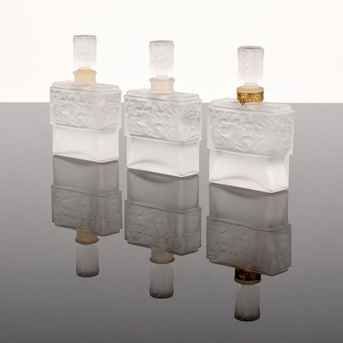 3 Lalique for Molinard "Molinard" Perfume Bottles