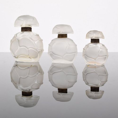 3 Lalique for Houbigant Perfume Bottles
