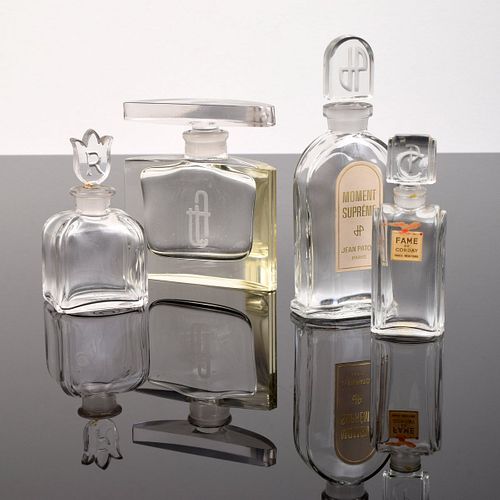 4 Vintage Perfume Bottles; Corday, Jean Patou...