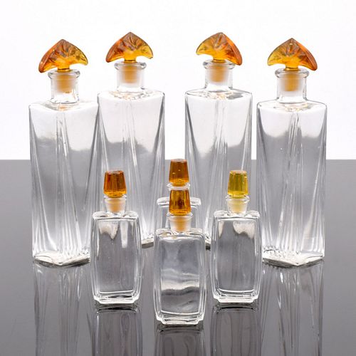 8 Perfume Bottles, Manner of Lalique