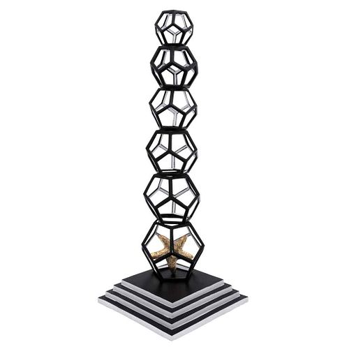 PEDRO FRIEDEBERG, Acumulación pentagonal rejuvenecedora, Firmada y fechada 2021, Escultura en bronce 6/8, 73 x 28 x 28 cm, Certificado | PEDRO FRIEDEB