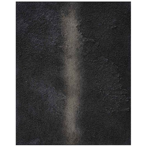 BEATRIZ ZAMORA, El negro # 872, Firmada y fechada 1972 al reverso, Mixta, resina acrílica y negro de humo sobre tela, 100 x 80.5 cm | BEATRIZ ZAMORA, 