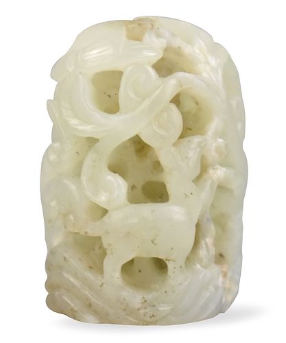 Chinese Carved White Jade Ornament