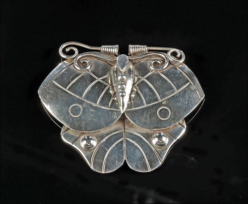 20th C. Spratling Sterling Silver Butterfly Brooch