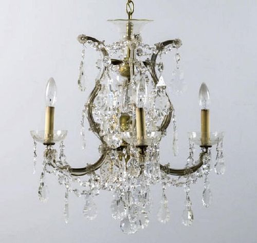 French Five-Light Chandelier, Early 20th Century
