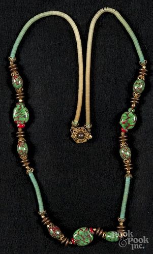 Miriam Haskell bead necklace, 20th c.