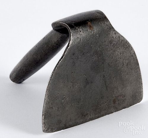 Wrought iron dough scraper, 19th c., 3 1/2'' w. Provenance: The Estate of Mark and Joan Eaby