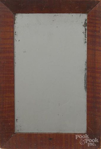 Faux tiger grained mirror, 19th c., 10'' x 6 3/4''.  Provenance: The Estate of Bernard B. Hillmann