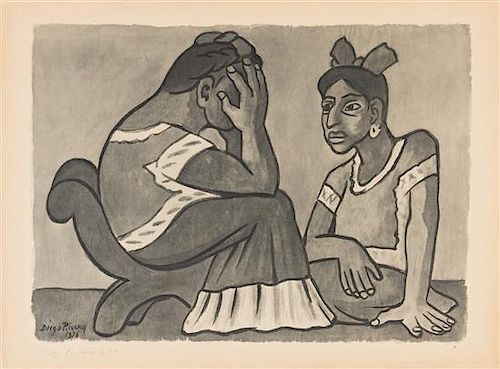 After Diego Rivera, (Mexican, 1886-1957), Acuarelas, 1935-1945 (portfolio of 19 of 25 lithographs with original jacket)