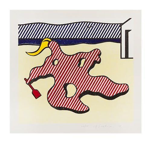 Roy Lichtenstein, (American, 1923-1997), Nude on Beach (from the Surrealist series), 1978