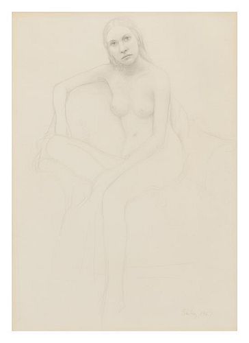William H. Bailey, (American, 1930), Nude in Armchair, 1967