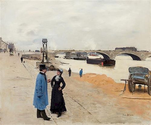 Jean Beraud, (French, 1849-1936), Le Pont de Bercy, c. 1880