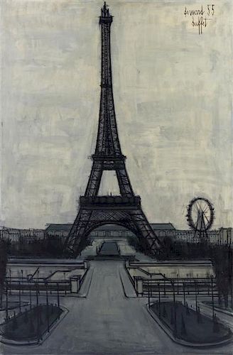 Bernard Buffet, (French, 1928-1999), La Tour Eiffel, 1955
