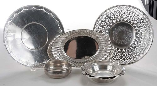 Seven Sterling Hollowware Pieces