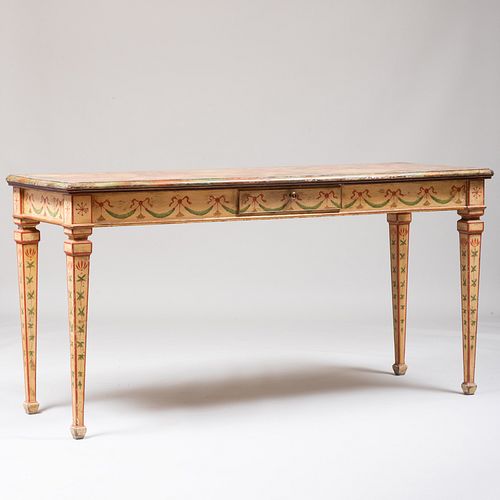 Italian Neoclassical Style Painted Console Table