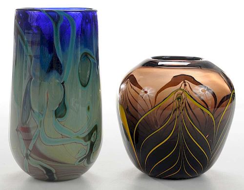 Studio Glass Vases by Labino and Byron