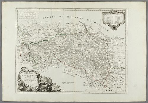 "AUSTRIAN POLAND", map belonging to the "Atlas Universel, dressé sur les meilleures cartes modernes", second half of the 18th century. 
Illuminated en