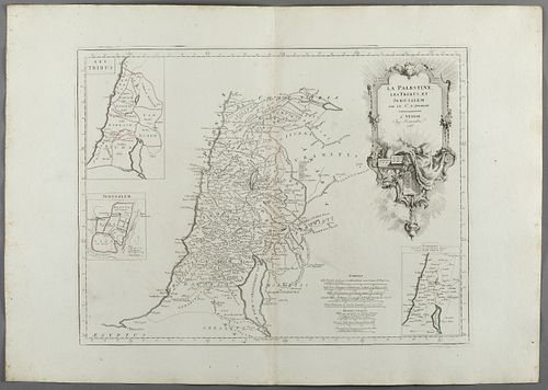 "PALESTINE, THE TRIBES OF ISRAEL AND JERUSALEM", map belonging to the "Atlas Universel, dressé sur les meilleures cartes modernes", second half of the