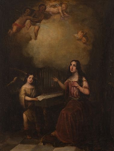 Sevillian school; 1840-1830. "Repentant Magdalena". Oil on canvas.