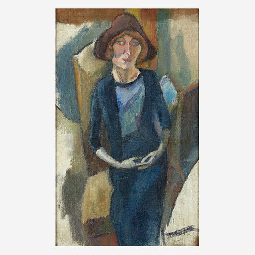 Jules Pascin (French, 1885-1930) Hermine en Bleu