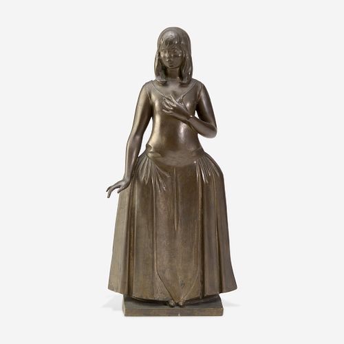 Gaston Lachaise (American/French, 1882-1935) Portrait Statuette of Miss Marjorie Spencer
