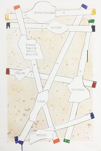 Jasper Johns - Sketch from Untitled I