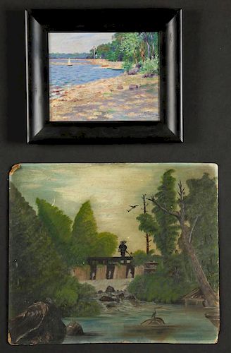 Two Landscape Paintings (Early to Mid 20th c.)