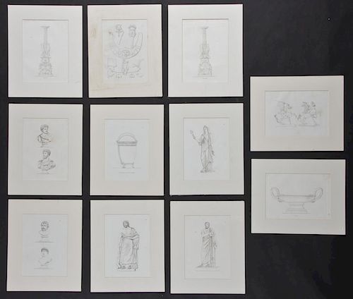 11 Neoclassical Outline Drawings