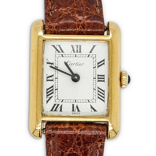 Cartier Tank 18K Gold Plated Ladies Watch